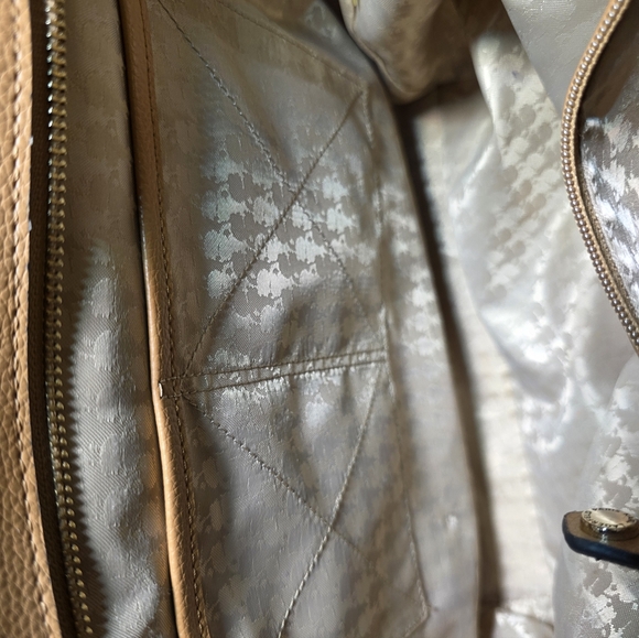 Karl Lagerfeld Paris Iris Tote Handbag Leather Tan - Picture 3 of 4